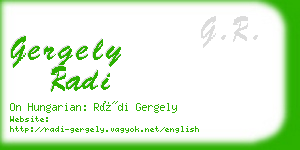 gergely radi business card